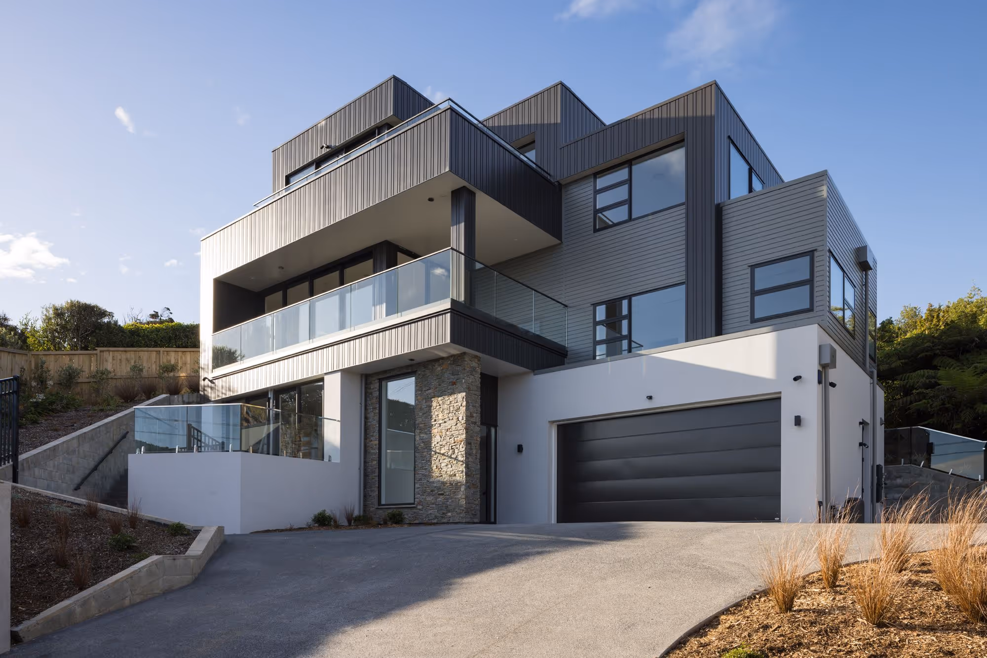 Exterior of 12 Captain's Retreat Waikowhai small residential building.