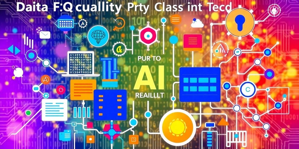 Colorful data elements illustrating AI training foundations.