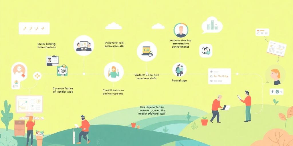 Illustration of automated personalized customer journey experiences.