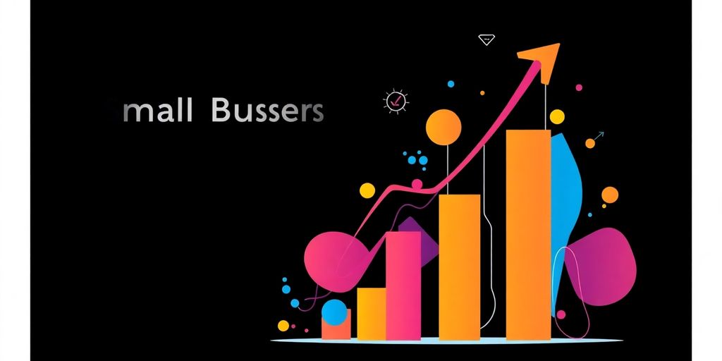Abstract illustration of AI in small business marketing.