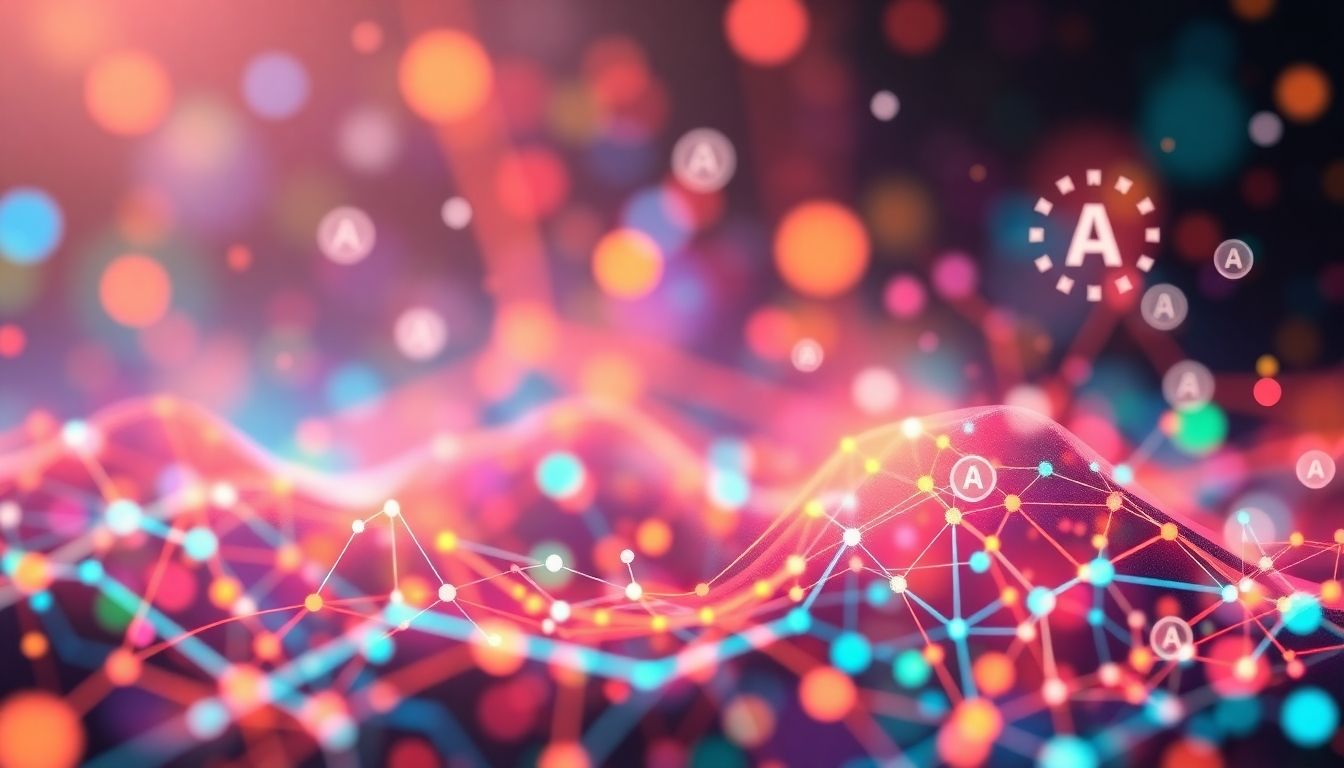 Digital landscape of automated keyword research with data streams.