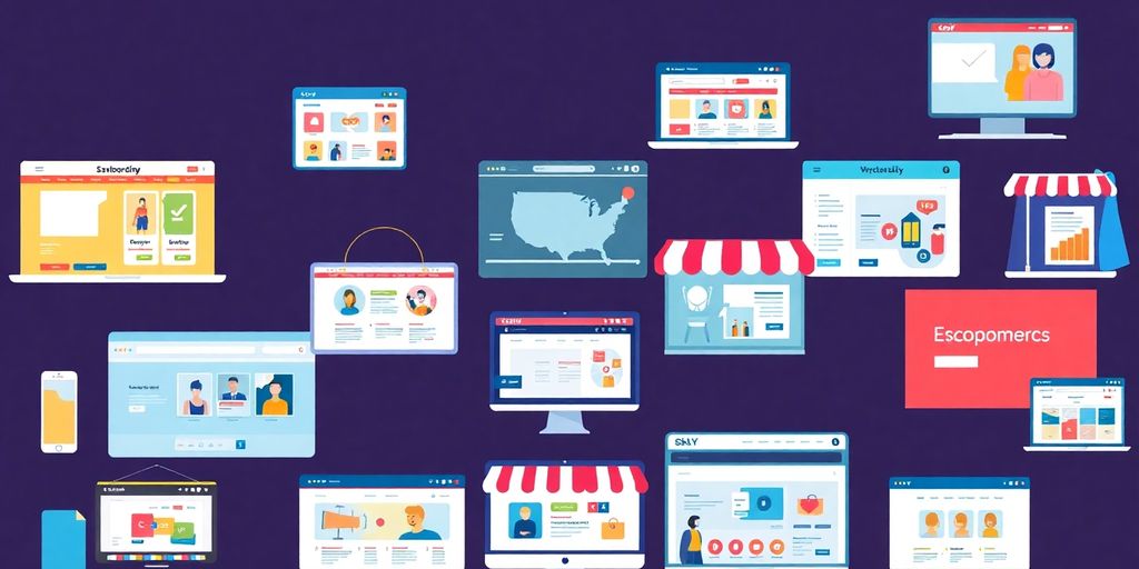 Illustrative depiction of various e-commerce platform designs.