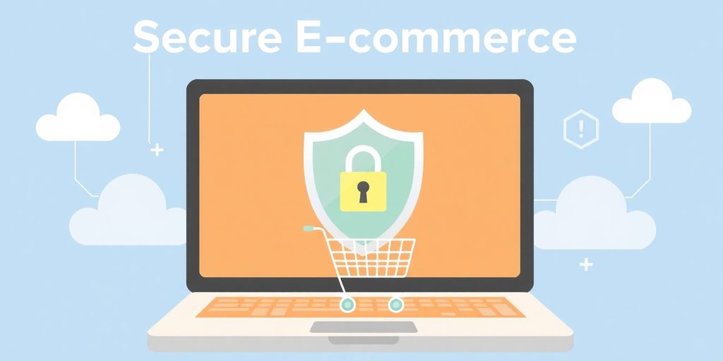 Illustration of security and compliance in e-commerce.