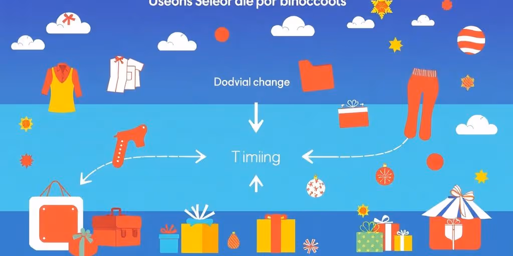 Illustration of seasonal products for dropshipping launches.