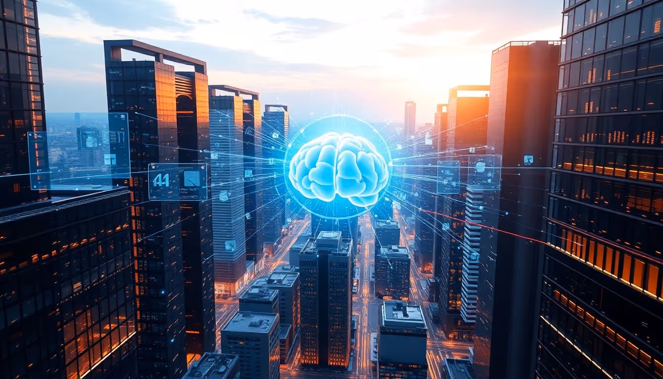 AI marketing future, dynamic visuals.