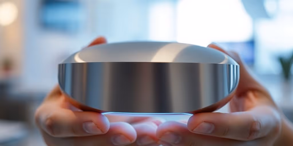 Jony Ive and Sam Altman with futuristic device.