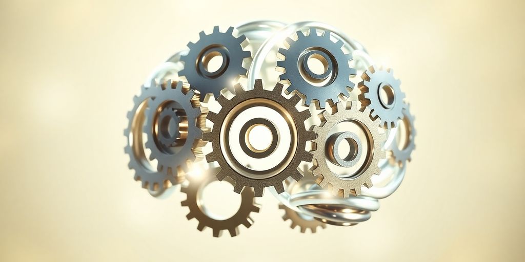 AI gears turning, business strategy