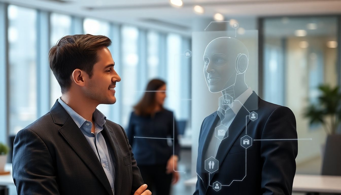 AI agent assisting customer