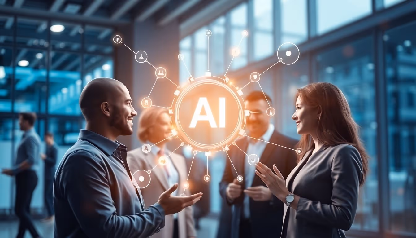 AI orchestrating communication between diverse business professionals.