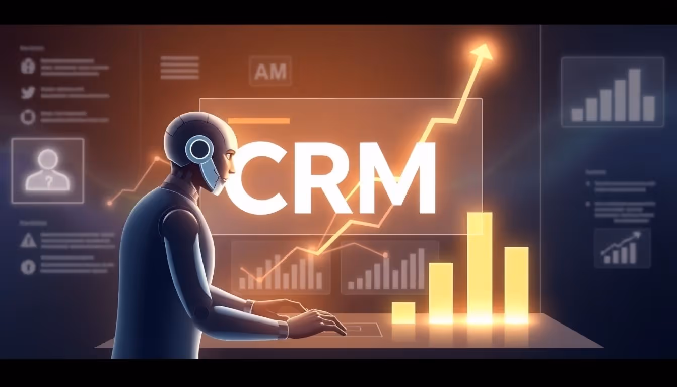 AI agents interacting with a CRM interface, generating money.