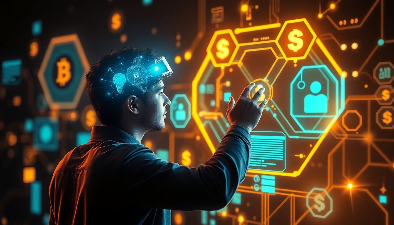 Person using AI tools to generate income.