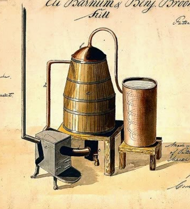 Historic distilling apparatus