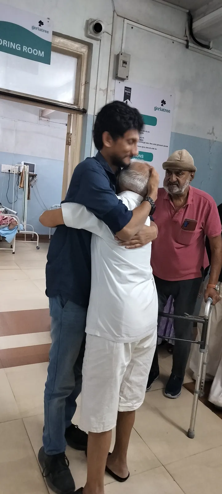 Doctors and caregivers with residents at GeriaTree