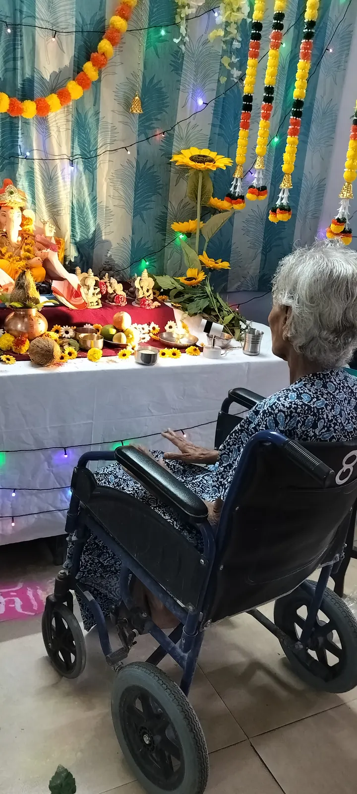 Residents at a festival / music session, laughing together