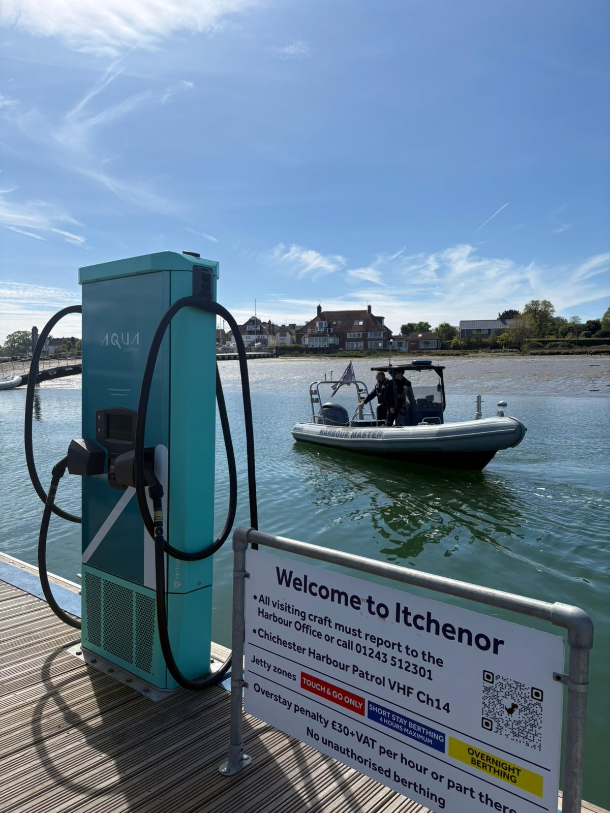 Aqua superPower Enables Chichester Harbour to Launch as Marine Charge Point Operator