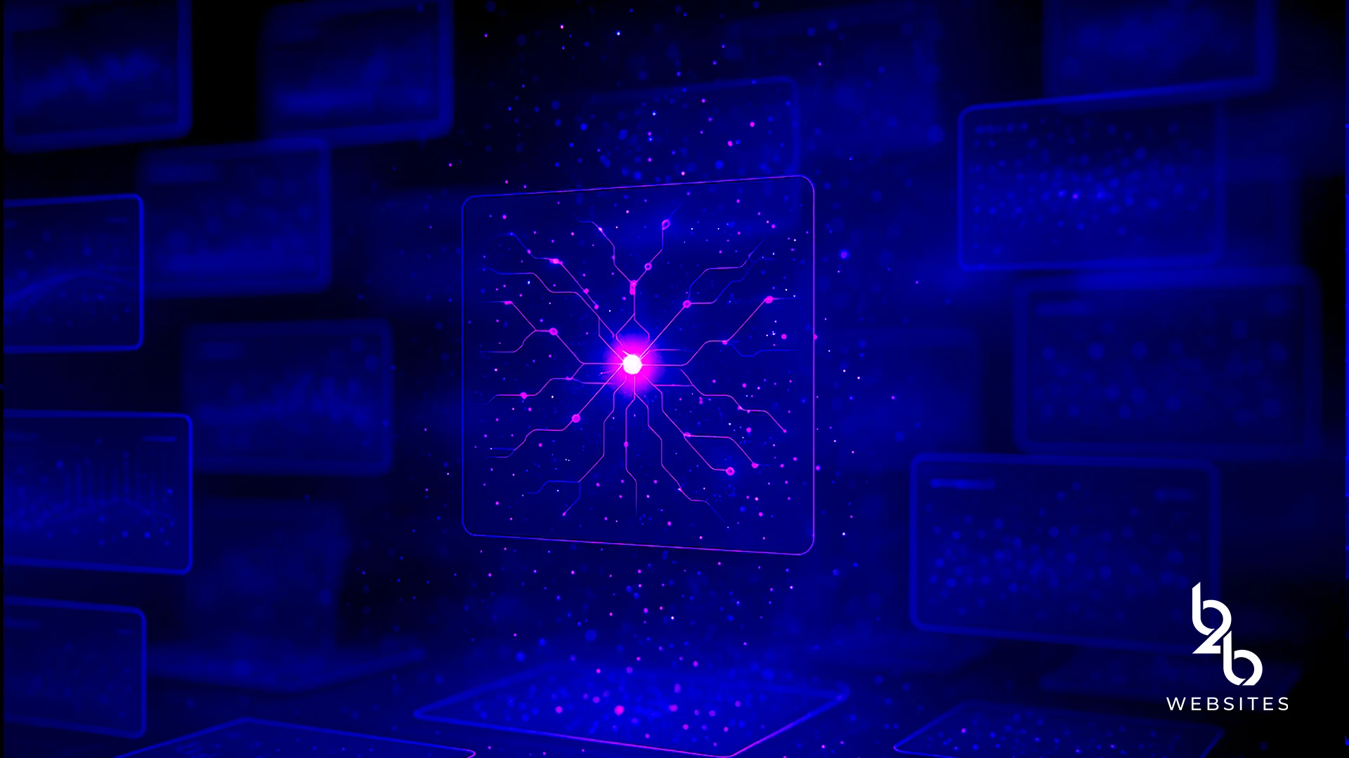 Glowing neural network showing AI algorithms affecting social media visibility and engagement in Australia 2025.