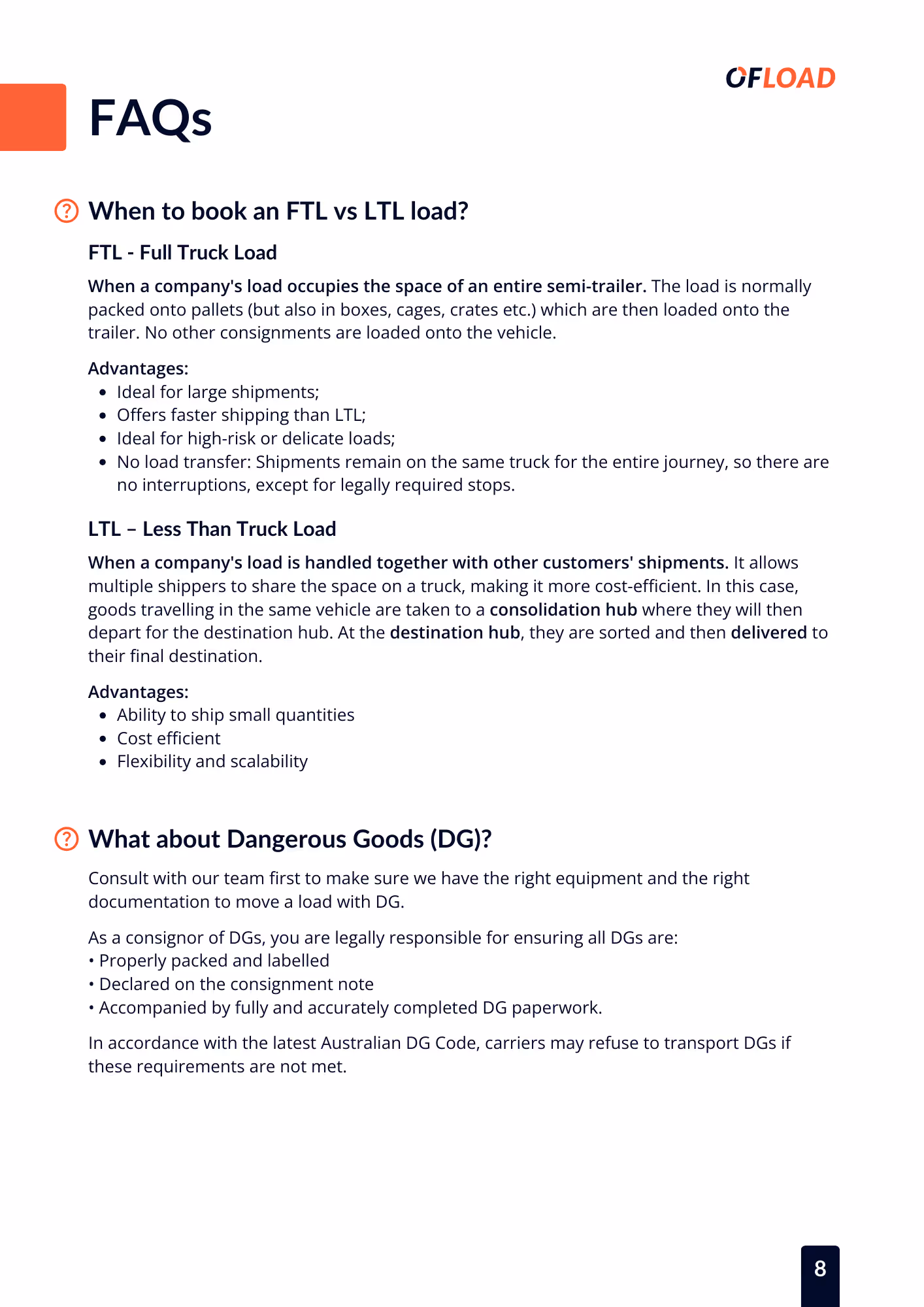 Truck Glossary - Page 8 - FAQs