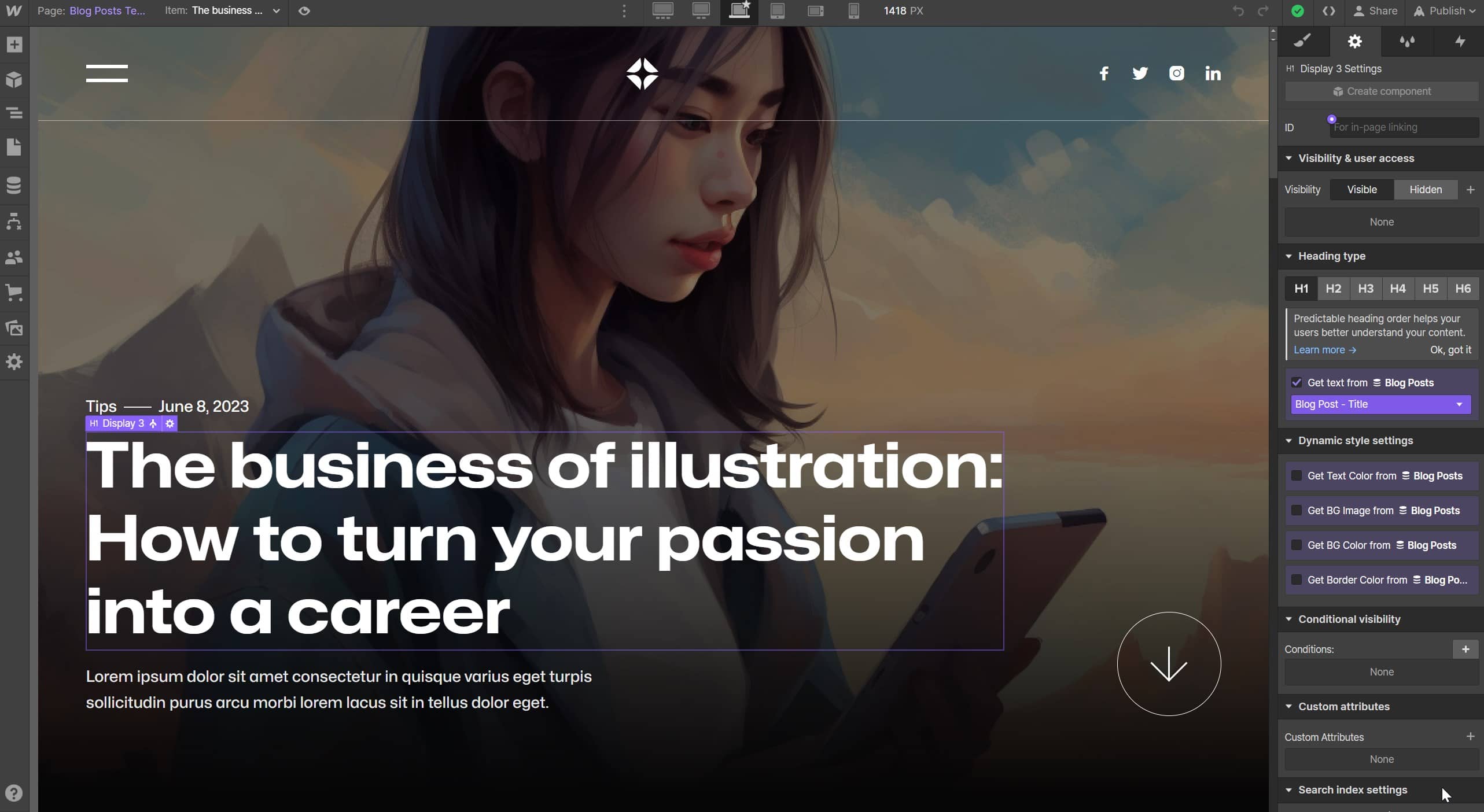 CMS Post - Illustrator X Webflow Template