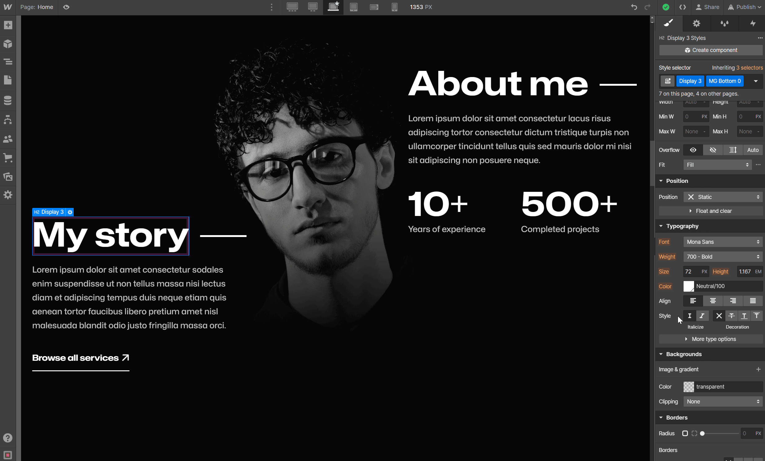 Static Content - Illustrator X Webflow Template