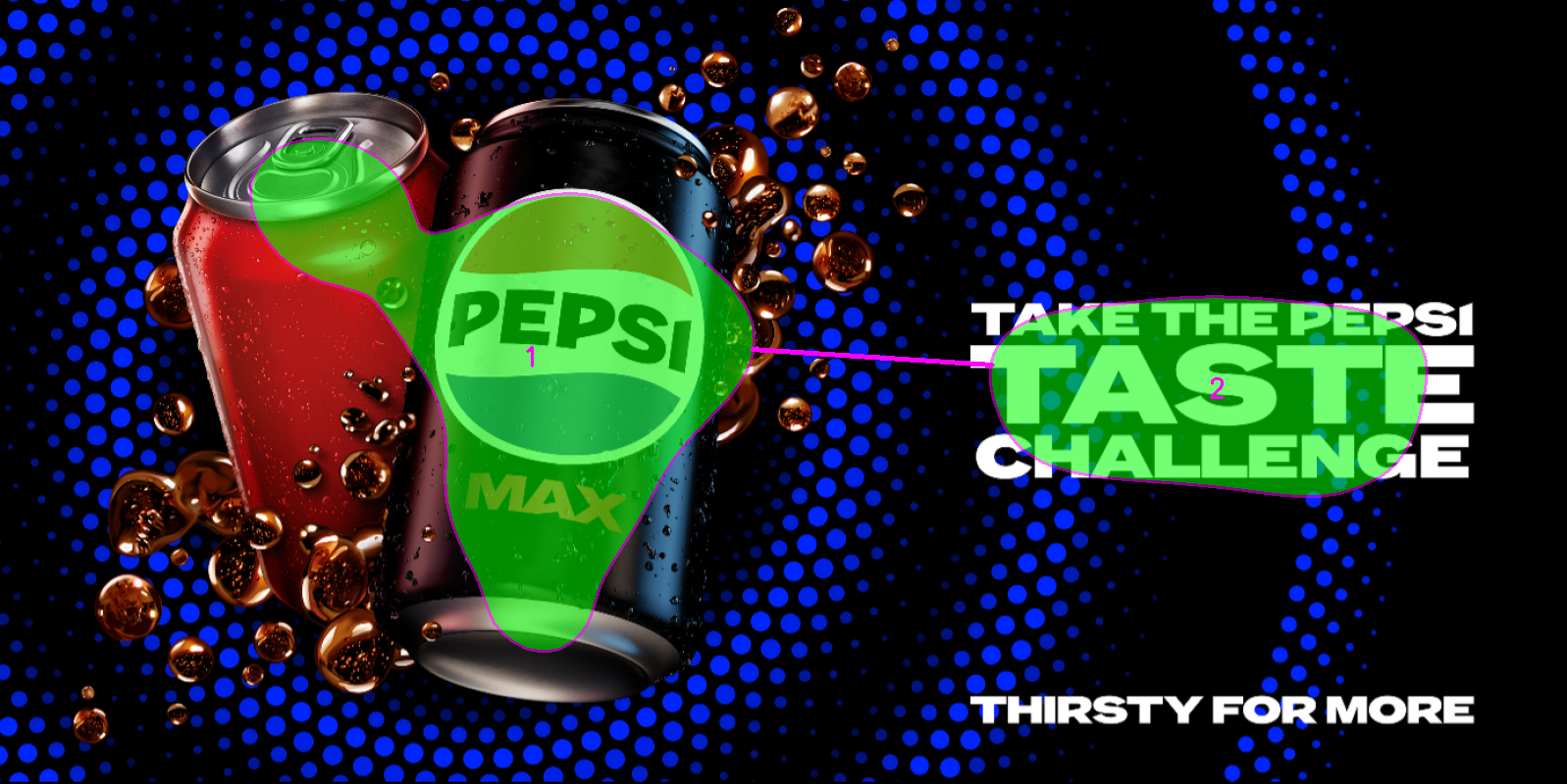 Gaze Plot (Gaze Map), Pepsi Ad, (Brainsight Predictive Attention)