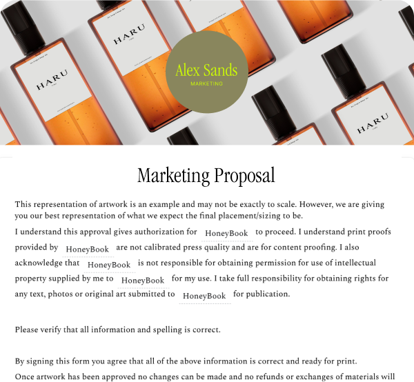 Marketing proposal