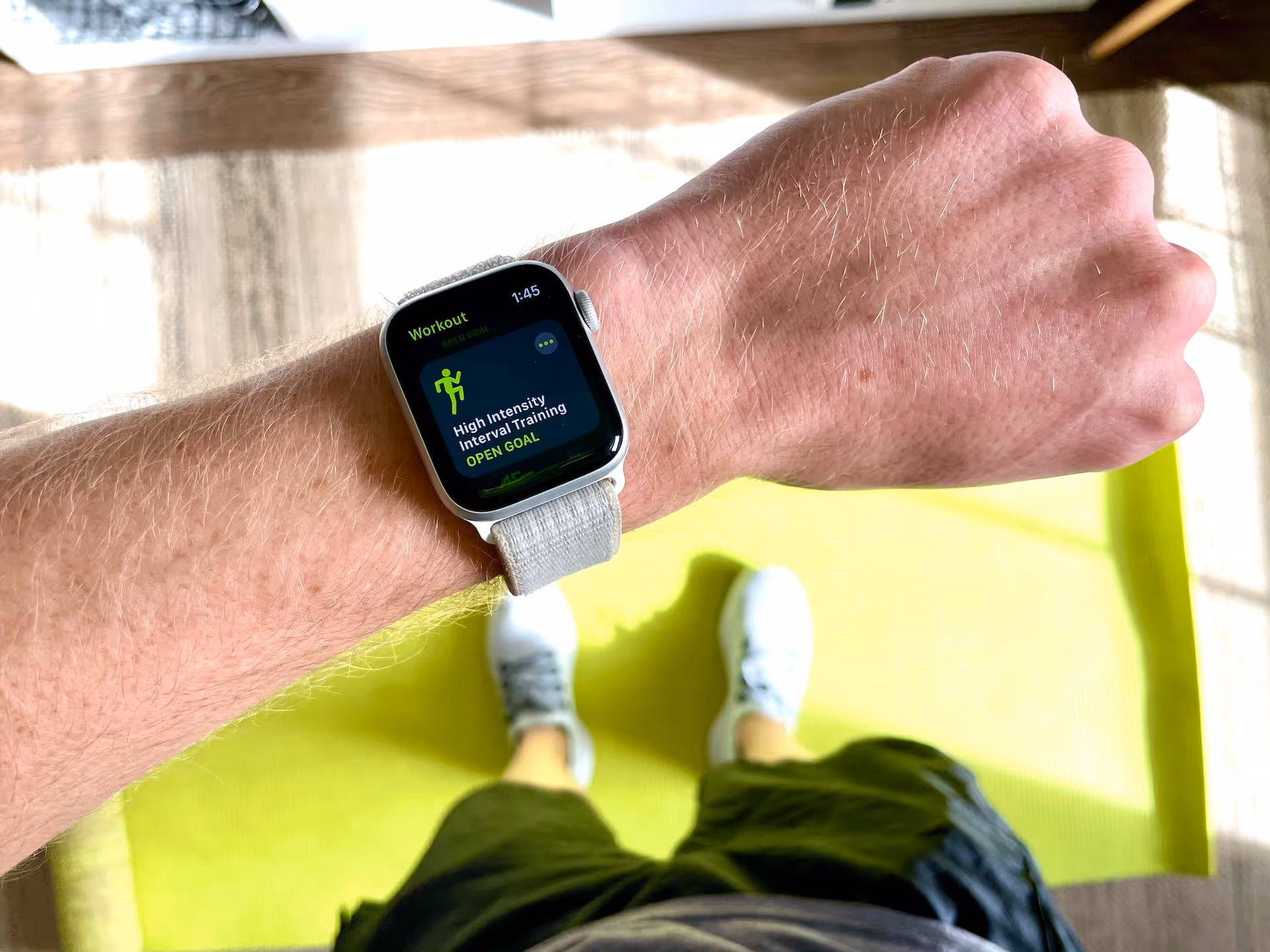 Person using a smart watch