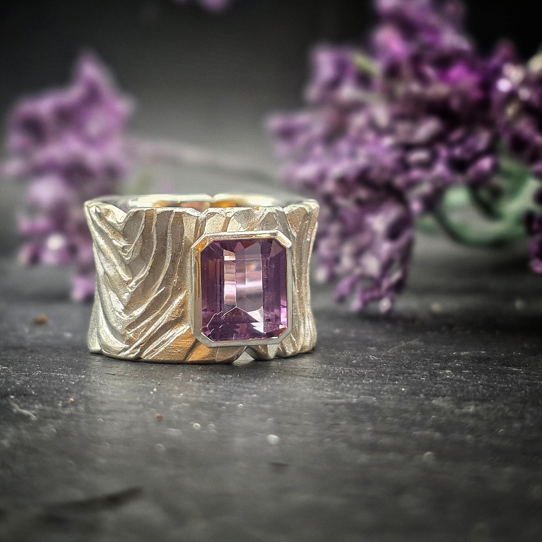Silberring mit Amethyst