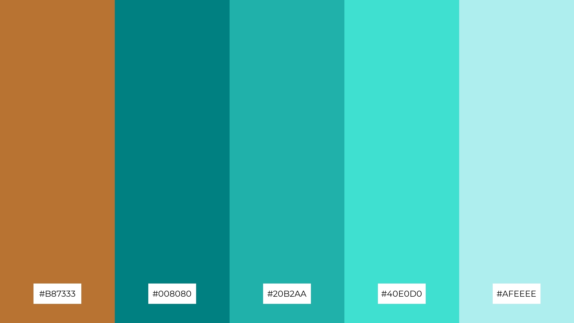 Copper and Teal