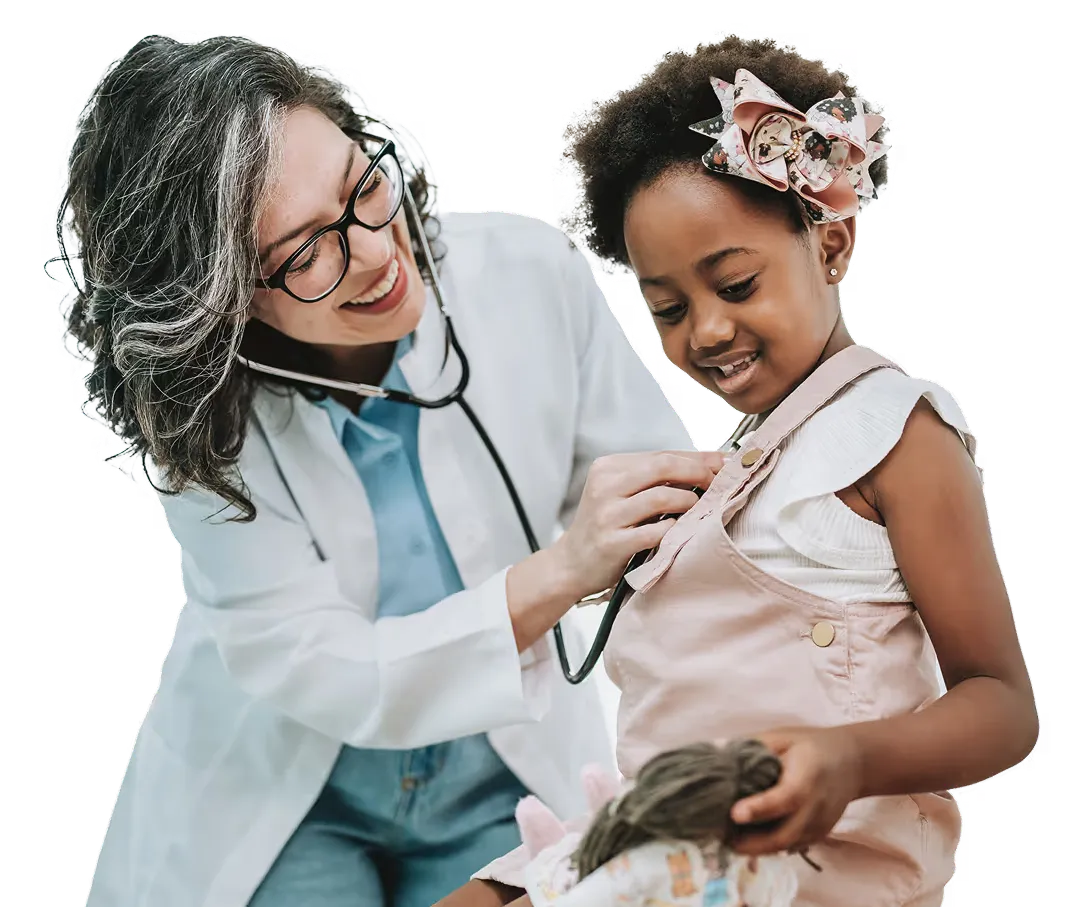 A kid with pediatrician