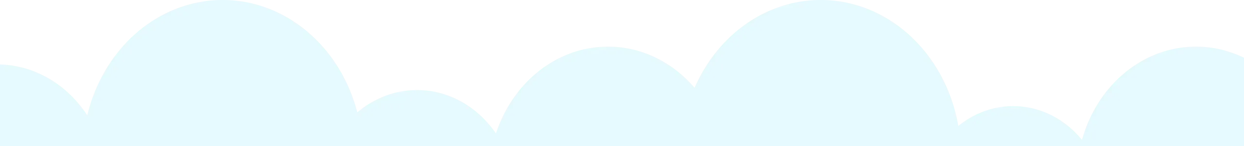 Pixelated light blue cloud shapes aligned horizontally against a black background.