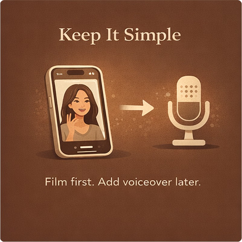 Keep things simple; start with easy to create content