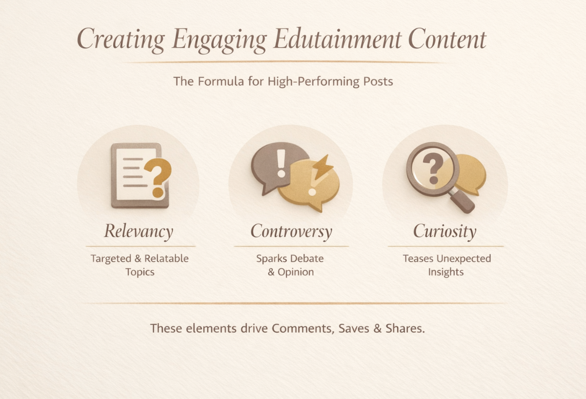 Creating engaging edutainment content for social media