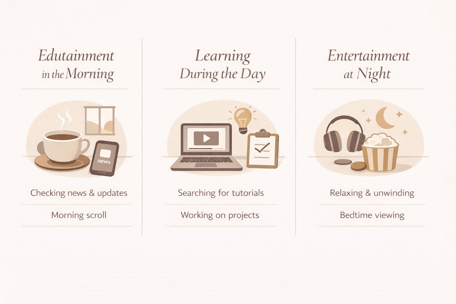 Edutainment, learning during the day, and entertainment at night
