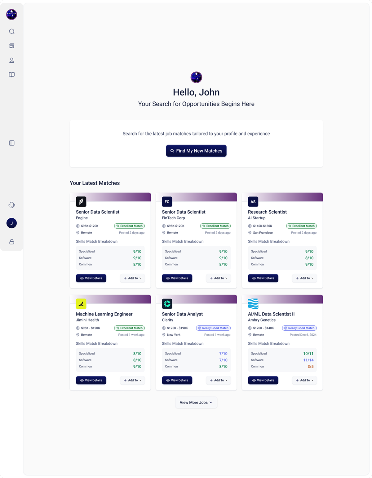 Federal Job Tracking Full Screen Homepage