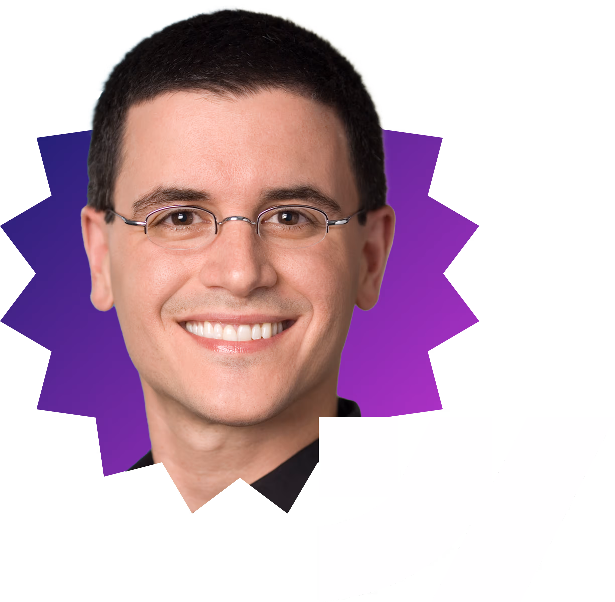 A headshot of Guy Yalif and the Webflow logo