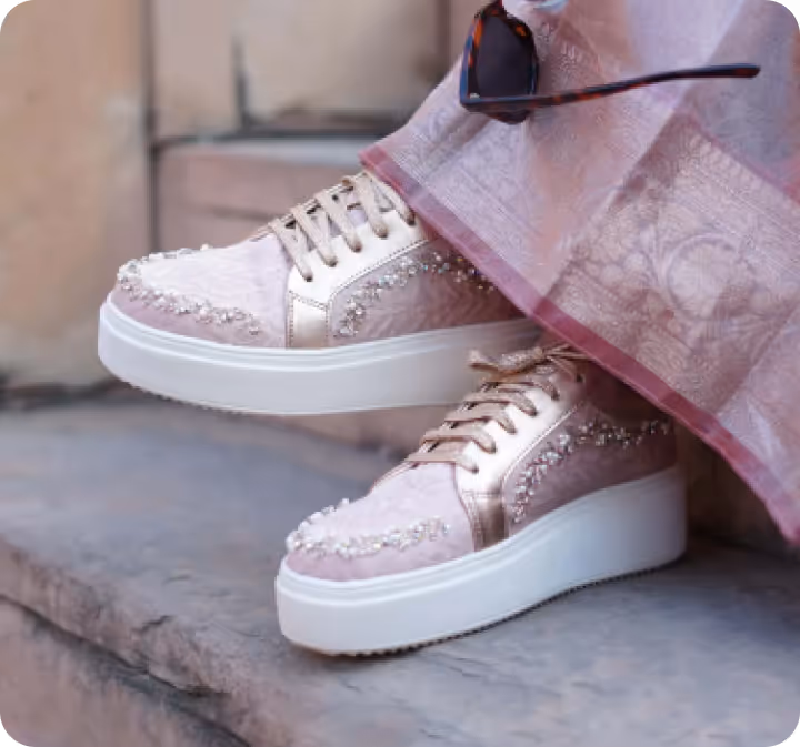 Pink Color Bridal Shoes