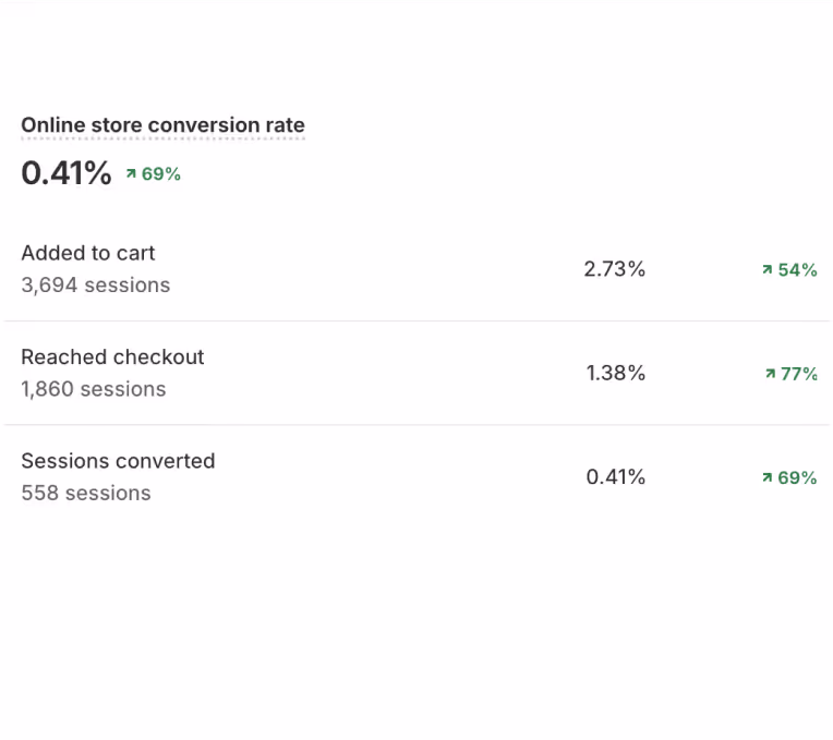 Ethnic Brand Online Store Converstion Rate Performance Chart