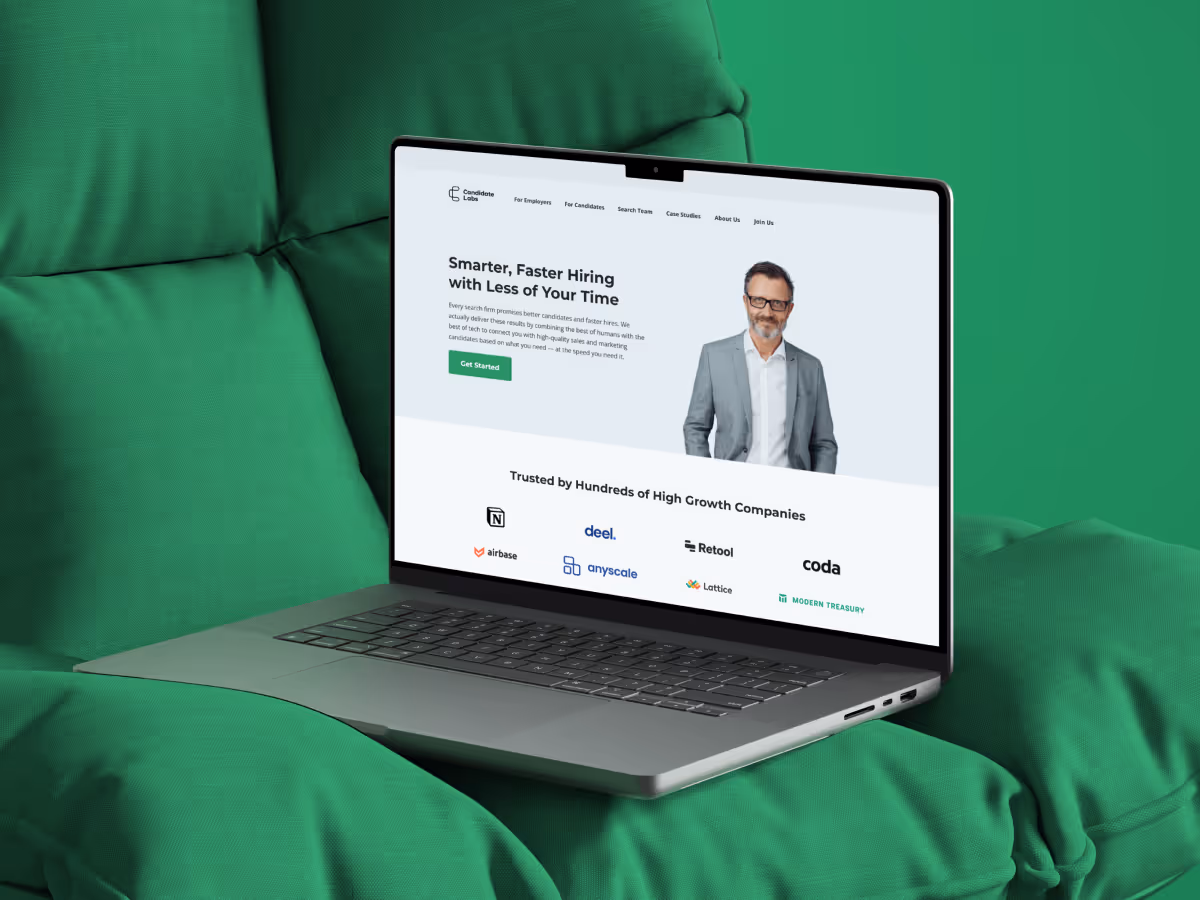 Staffing startup website