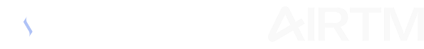 Logotipos de Hapi y AirTM en blanco con separador vertical.