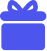 Icono de un regalo envuelto con lazo azul.