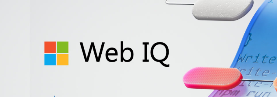 Microsoft Web IQ banner with the headline New AI visibility tools, marking the arrival of measurable AI visibility from Google and Microsoft