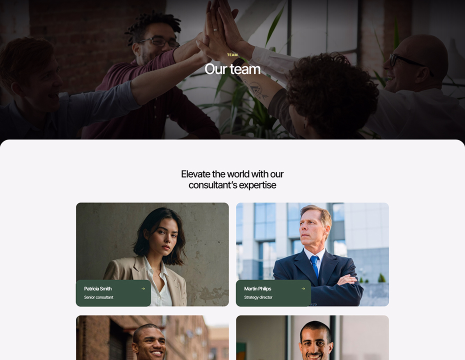 Team page preview