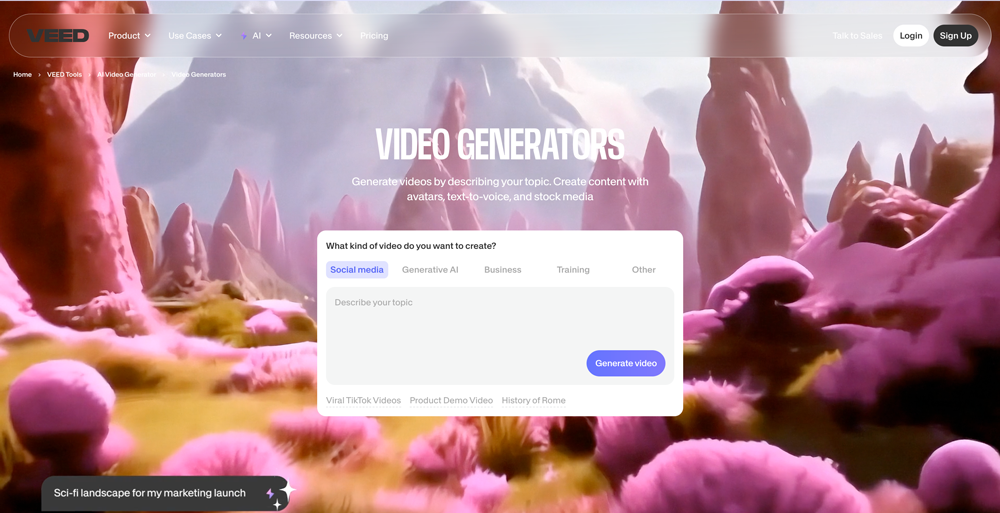 Image showing input to automatically generate video from text online using the best video generating AI tool. 