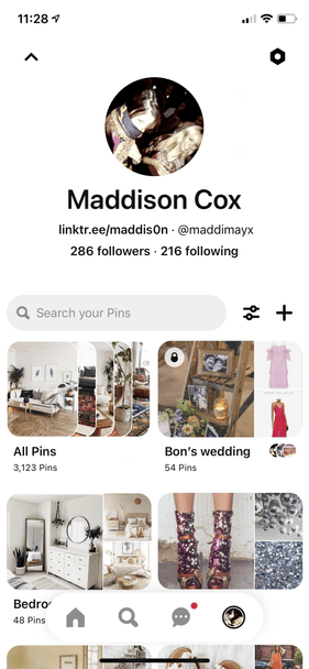Pinterest Profile Page