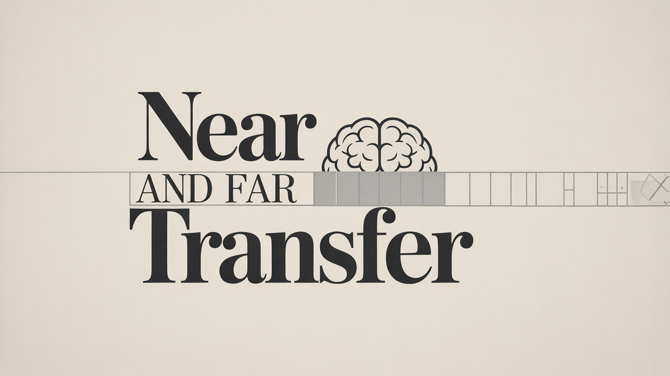 Visual support for distinguishing near and far transfer in cognitive training.