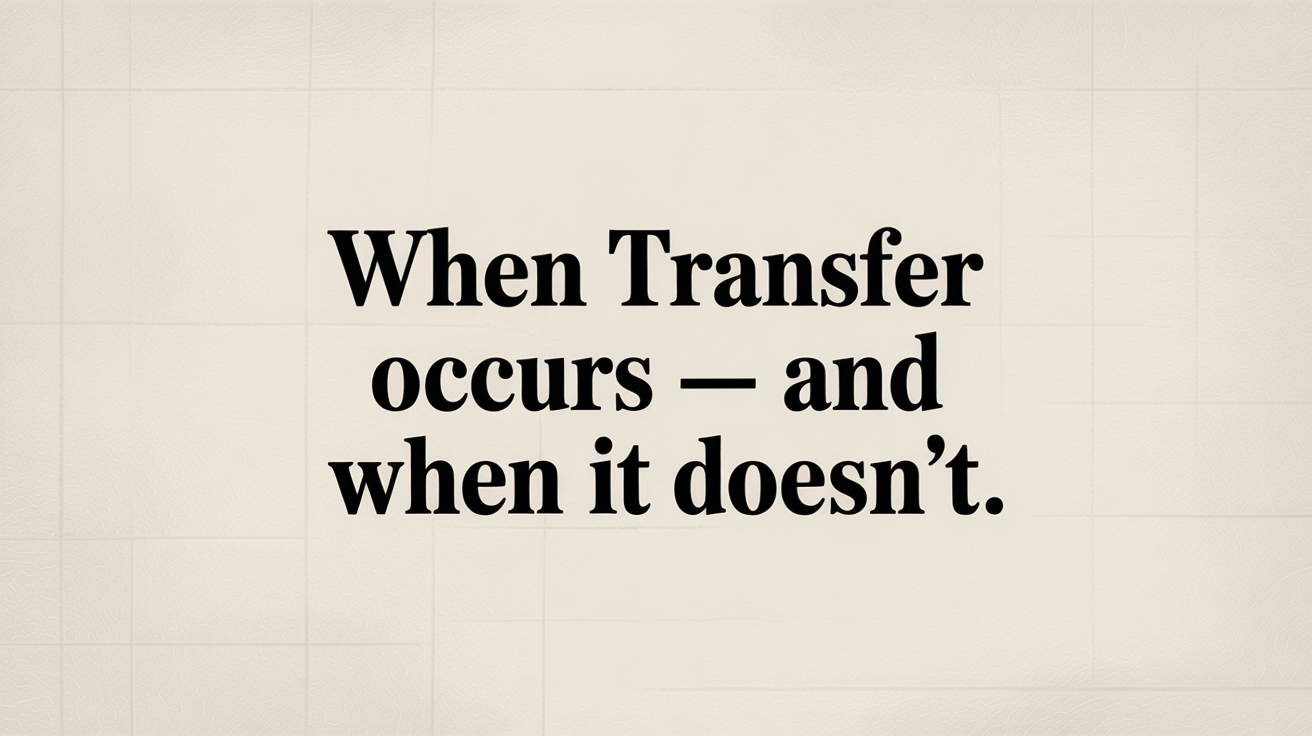 Visual cue emphasizing that transfer in cognitive training is conditional and context dependent.