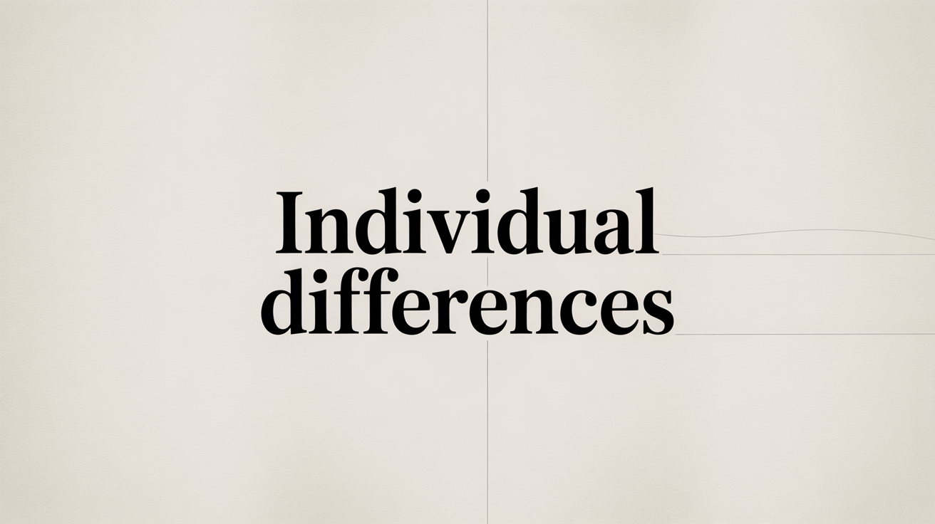 Visual support highlighting the role of individual differences in cognitive training outcomes.