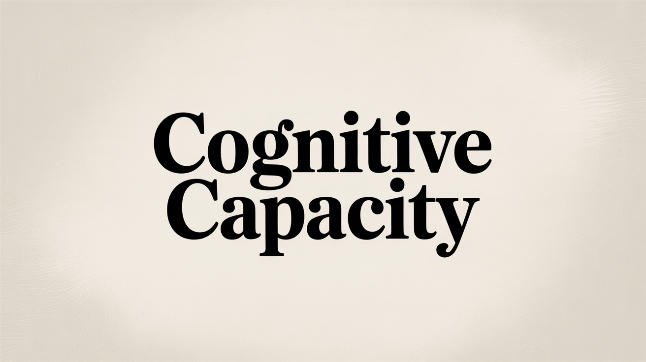 Conceptual reinforcement of cognitive capacity as a more durable performance potential.