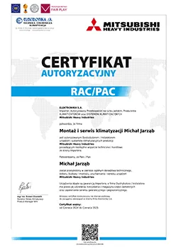 Klimatyzacja Jawor certyfikat