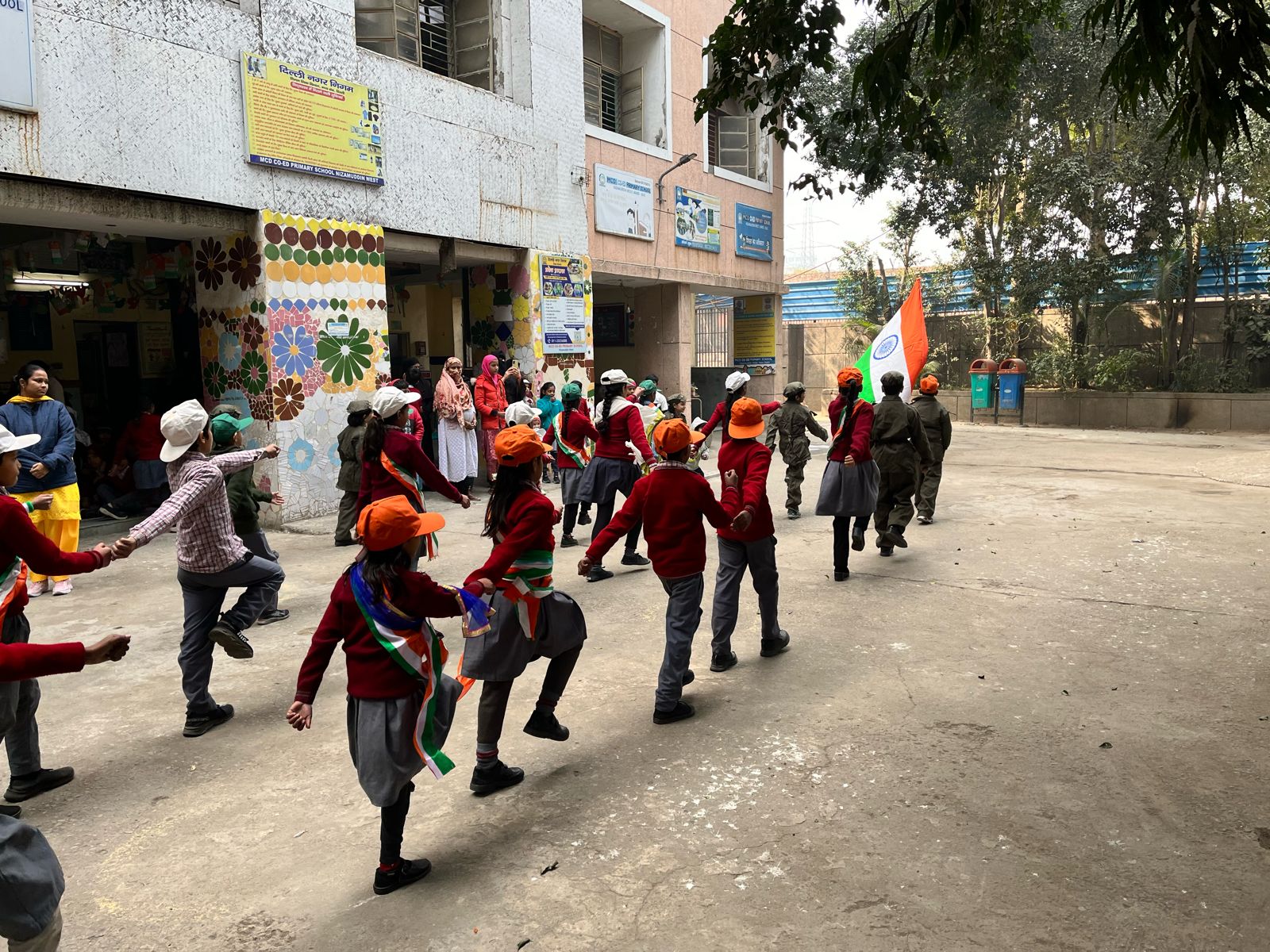 Republic Day celebrations at MCD School, NIzamuddin Basti